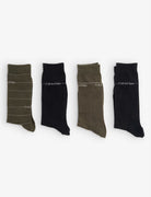 Calvin Klein 4 Pack Crew Socks Gift Set - Dark Olive Combo