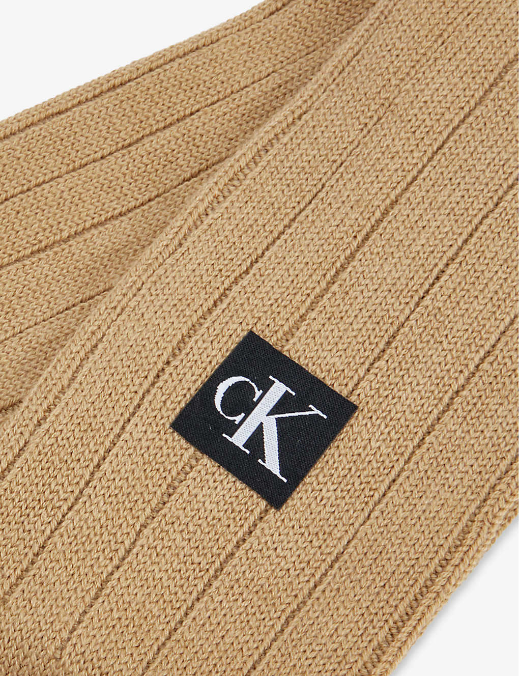 Calvin Klein Woolen Knitted Crew Socks - Camel