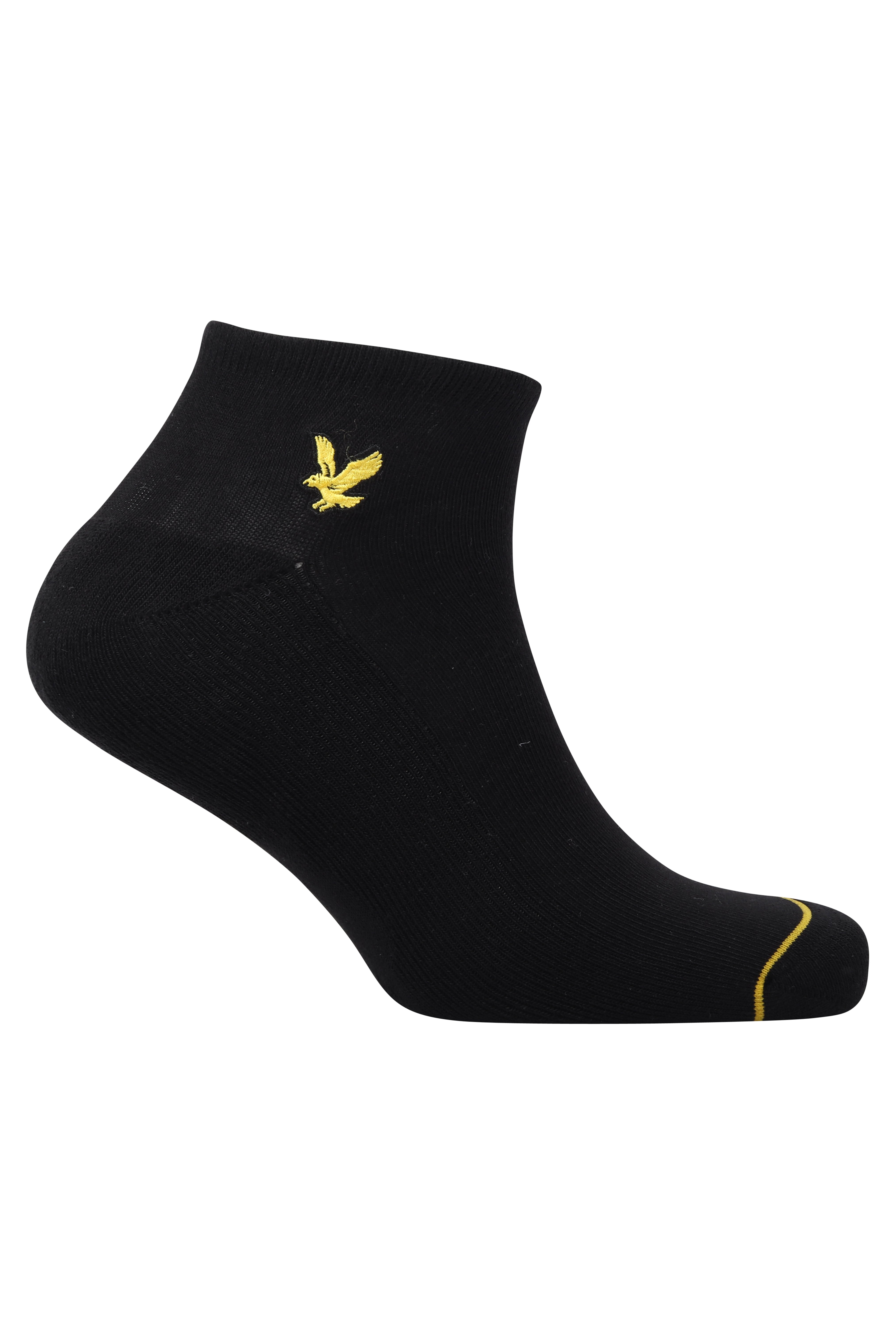 Lyle & Scott 3 Pack Ross Ankle Socks - Black