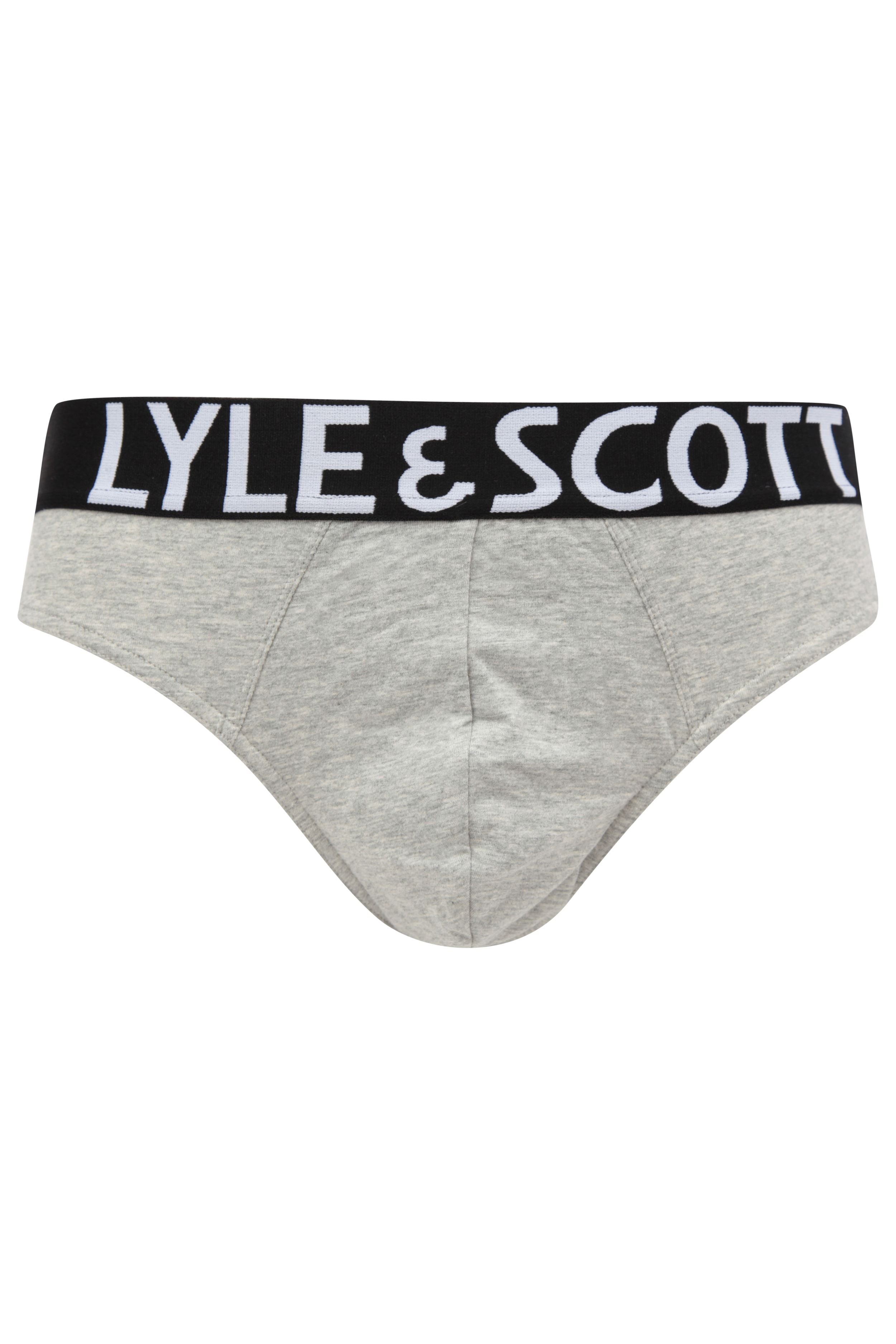 Lyle & Scott 3 Pack Ryder Men's Briefs - Black / Bright White / Grey Marl