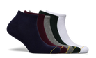 Lyle & Scott 5 Pack Ankle Socks - Black/Wine Tasting/Grey/Pine/White