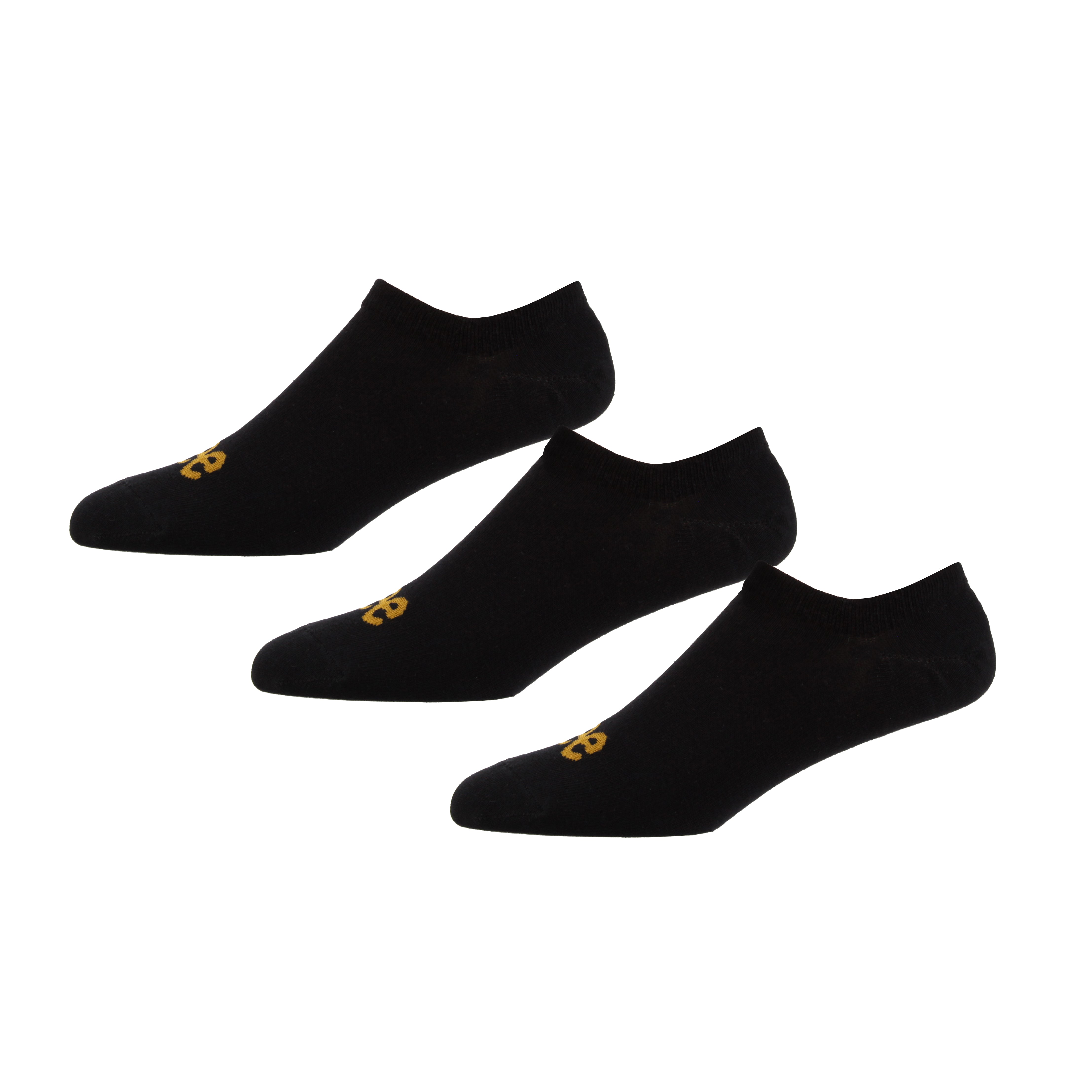 Lee Unisex 3 Pack Ash Invisible Socks - Black