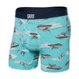 Saxx Ultra Super Soft 1 Pack Boxer Briefs - Shark Ski Turquoise