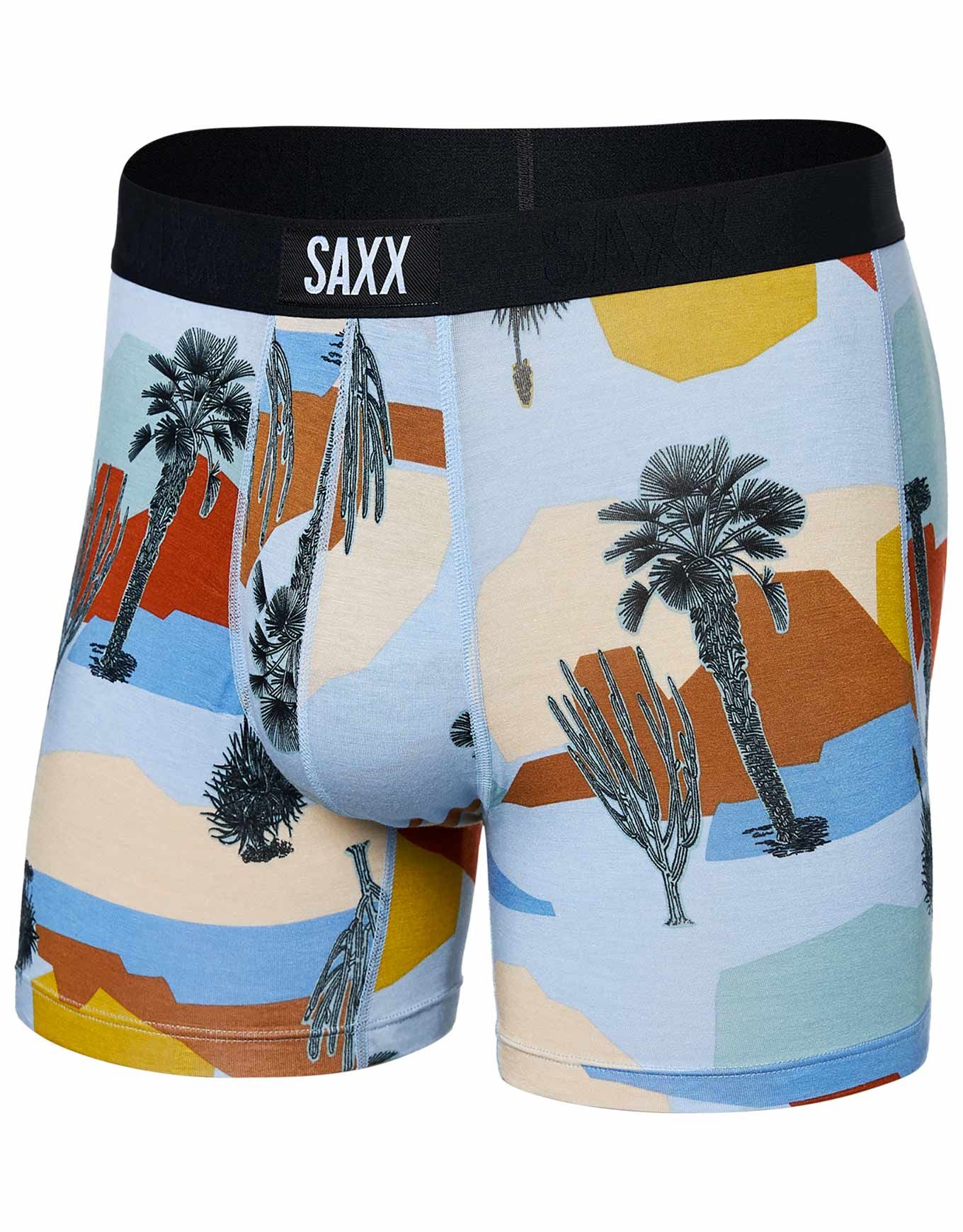 Saxx Underwear Vibe Supersoft 1 Pack Boxer Briefs - Baja Bound Chambray Multi