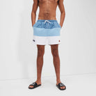 Ellesse Cielo Swim Shorts - Dark Blue/Light Blue/White