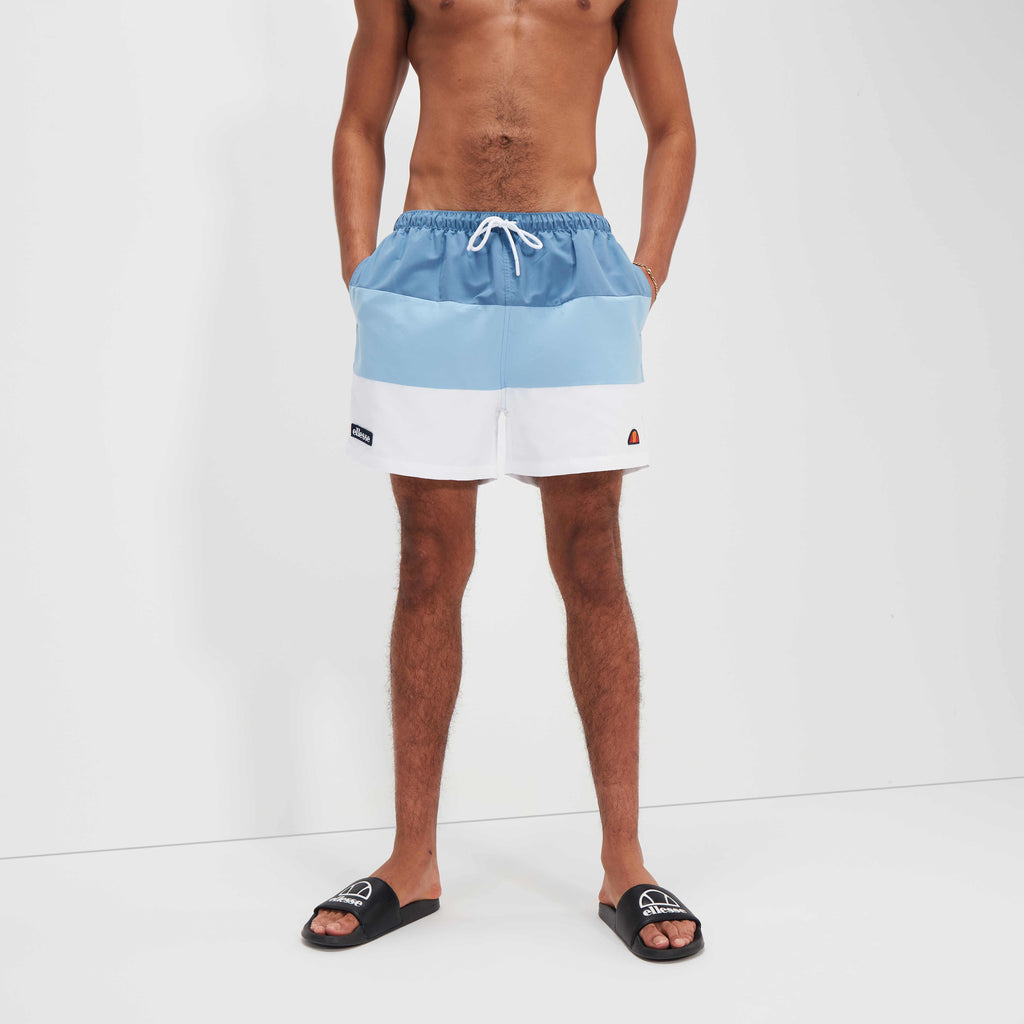 Ellesse Cielo Swim Shorts - Dark Blue/Light Blue/White