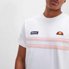 Ellesse Men's Venire Tee - White/Light Pink T-Shirt