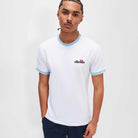 Ellesse Men's Meduno Tee - White / Light Blue T-Shirt