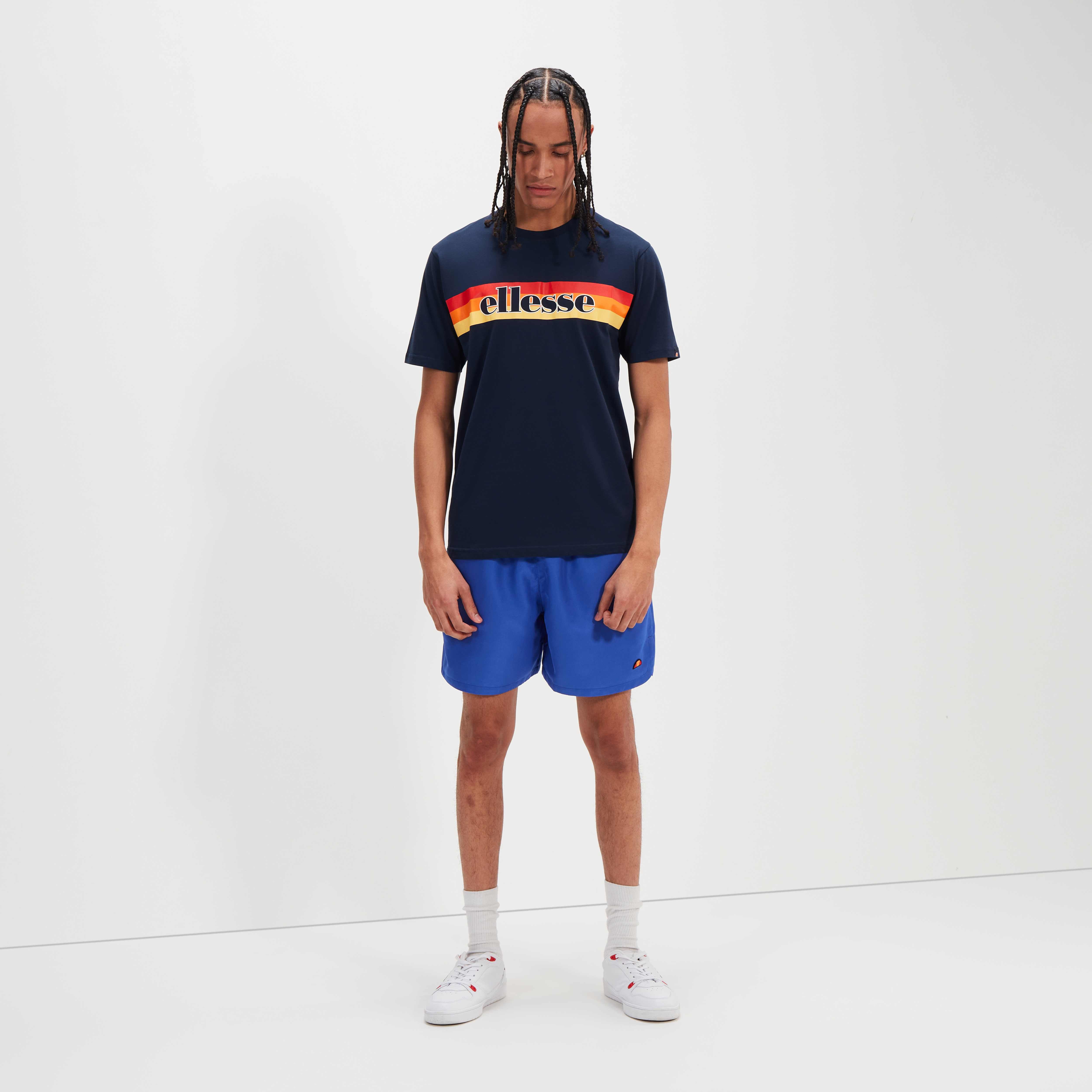 Ellesse Driletto 90s Stripe Tee - Navy T-Shirt