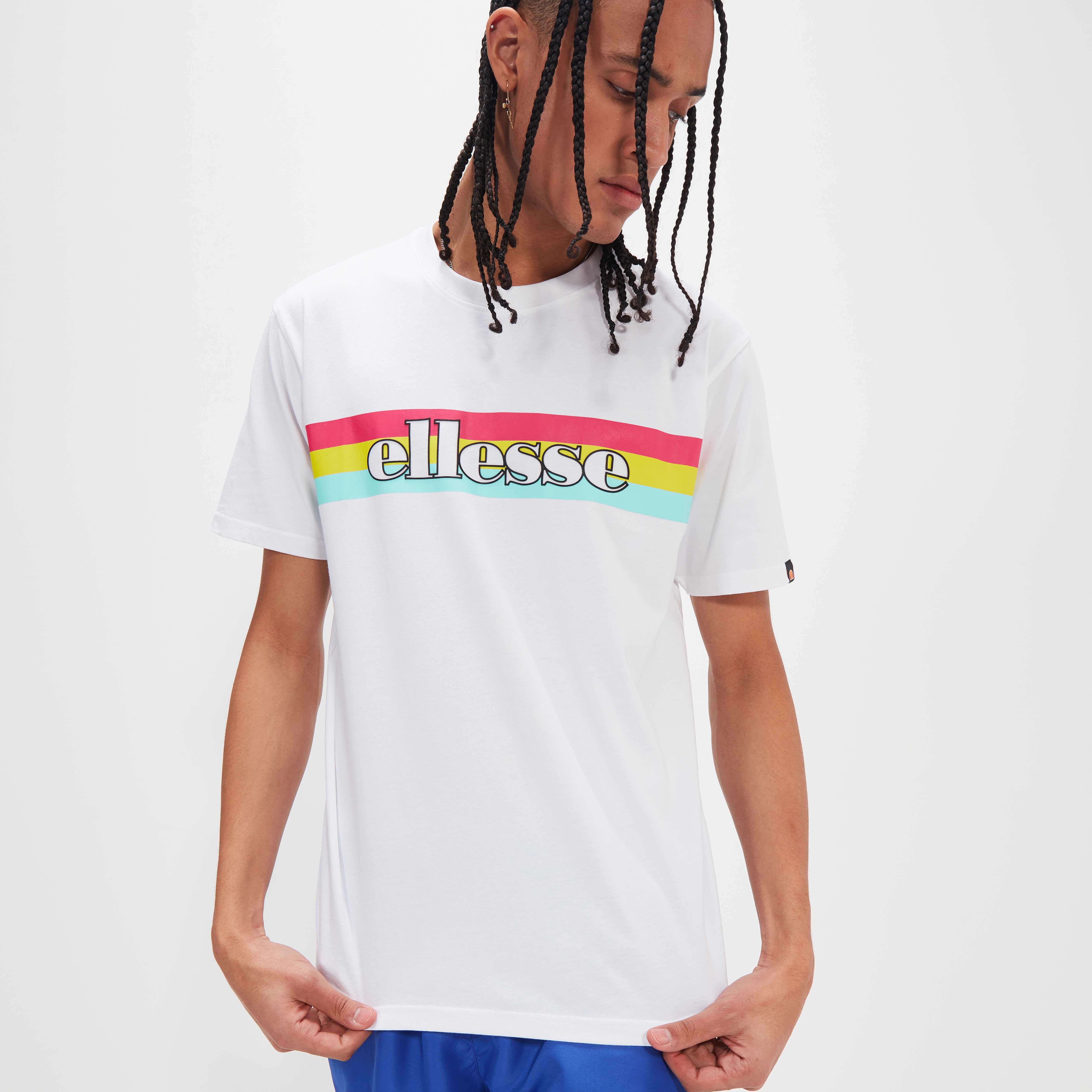 Ellesse Driletto 90s Stripe Tee - White T-Shirt