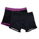 Swole Panda Bamboo Boxers 2 Pack Trunks - Purple / Black Spots