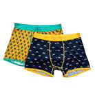 Swole Panda Bamboo Boxers 2 Pack Trunks - Bumblebees / Cactus