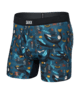 Saxx Underwear DROPTEMP™ Cool Mesh 1 Pack Boxer Briefs Whale Watch Storm - Blue