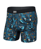 Saxx Underwear DROPTEMP™ Cool Mesh 1 Pack Boxer Briefs Whale Watch Storm - Blue