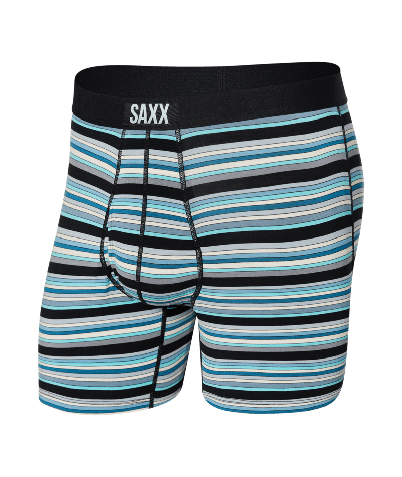 Saxx Ultra Super Soft 1 Pack Boxer Briefs - Desert Stripe Blue