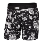 Saxx Ultra Super Soft 1 Pack Boxer Briefs - Black Astro Surf & Turf