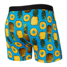 Saxx Ultra Super Soft 1 Pack Boxer Briefs - Polka Pineapple Blue