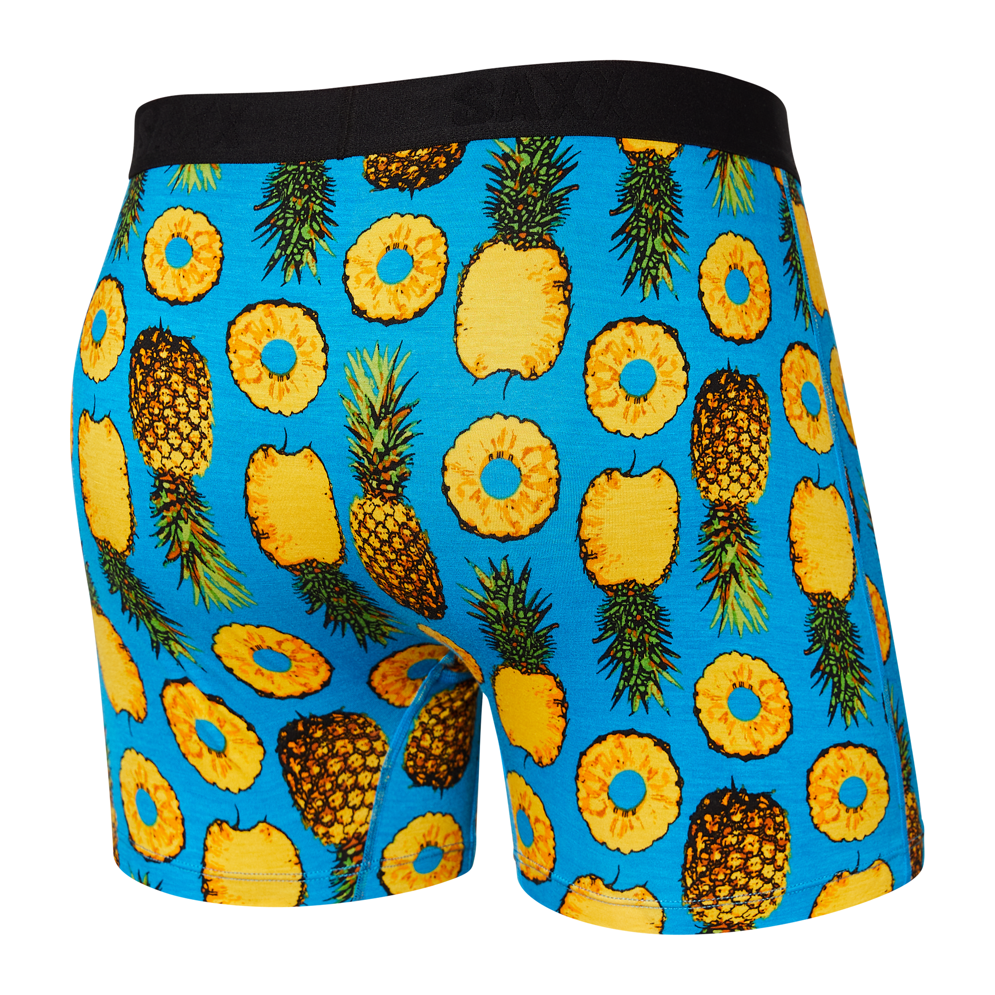 Saxx Ultra Super Soft 1 Pack Boxer Briefs - Polka Pineapple Blue