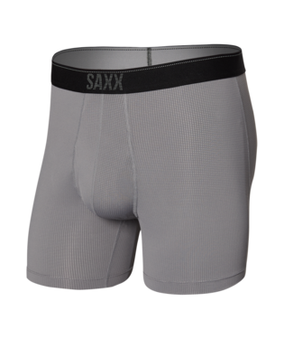 Saxx Underwear Quest Quick Dry Mesh Boxer Brief Fly - Dark Charcoal