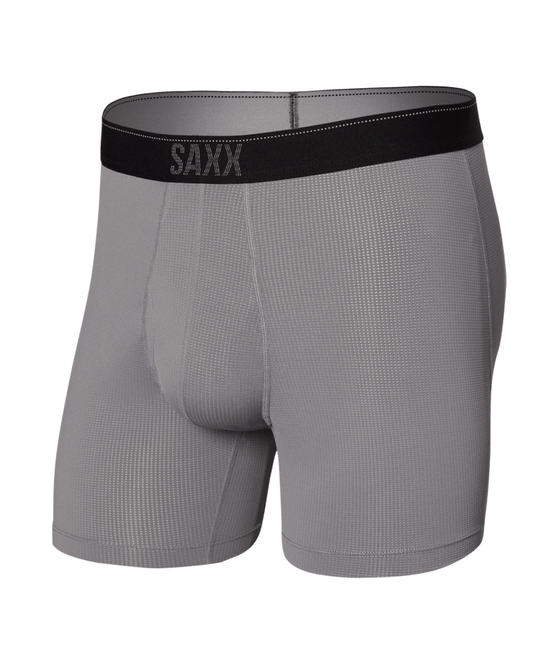 Saxx Underwear Quest Quick Dry Mesh Boxer Brief Fly - Dark Charcoal