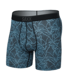 Saxx Underwear Quest Quick Dry Mesh Boxer Brief Fly - Sketchy Mountain Black