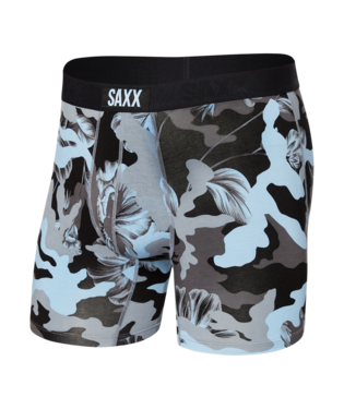 Saxx Vibe Supersoft 1 Pack Boxer Briefs - Blue Camo Flora