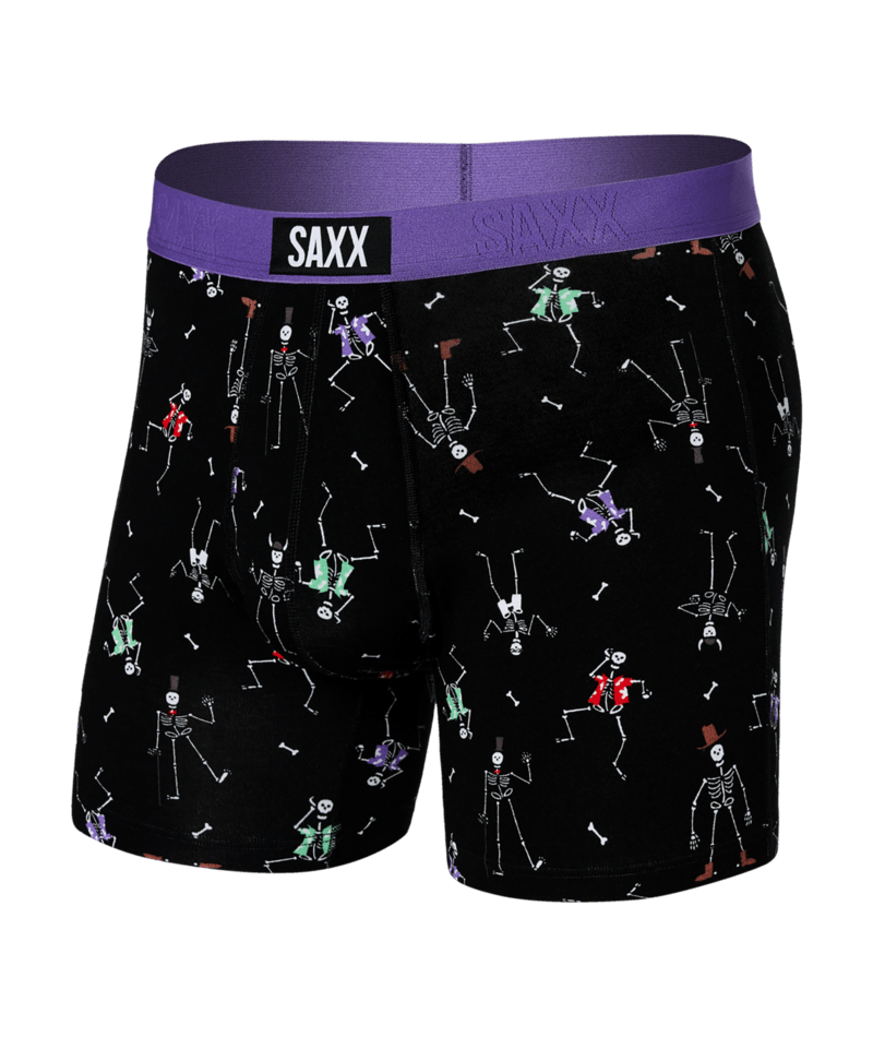 Saxx Underwear Vibe Supersoft 1 Pack Boxer Briefs - Dancing Skellies