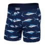 Saxx Vibe Supersoft 1 Pack Boxer Briefs - Marlin Matrix Midnight