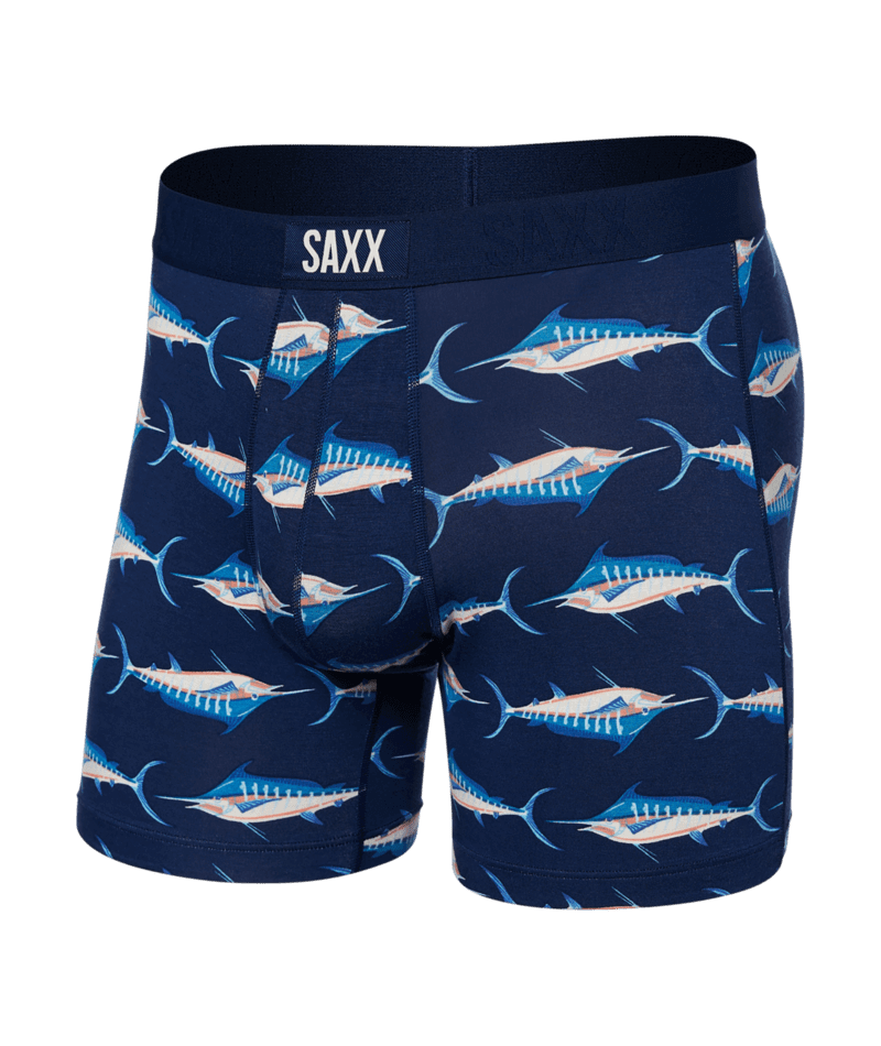 Saxx Vibe Supersoft 1 Pack Boxer Briefs - Marlin Matrix Midnight