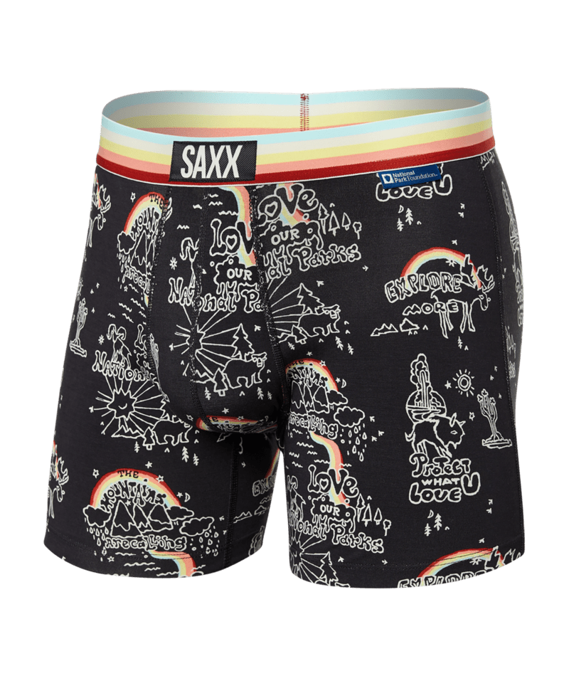 Saxx Vibe Supersoft 1 Pack Boxer Briefs - Park Wanderlust