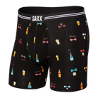 Saxx Vibe Supersoft 1 Pack Boxer Briefs - Black Bowties N Booze