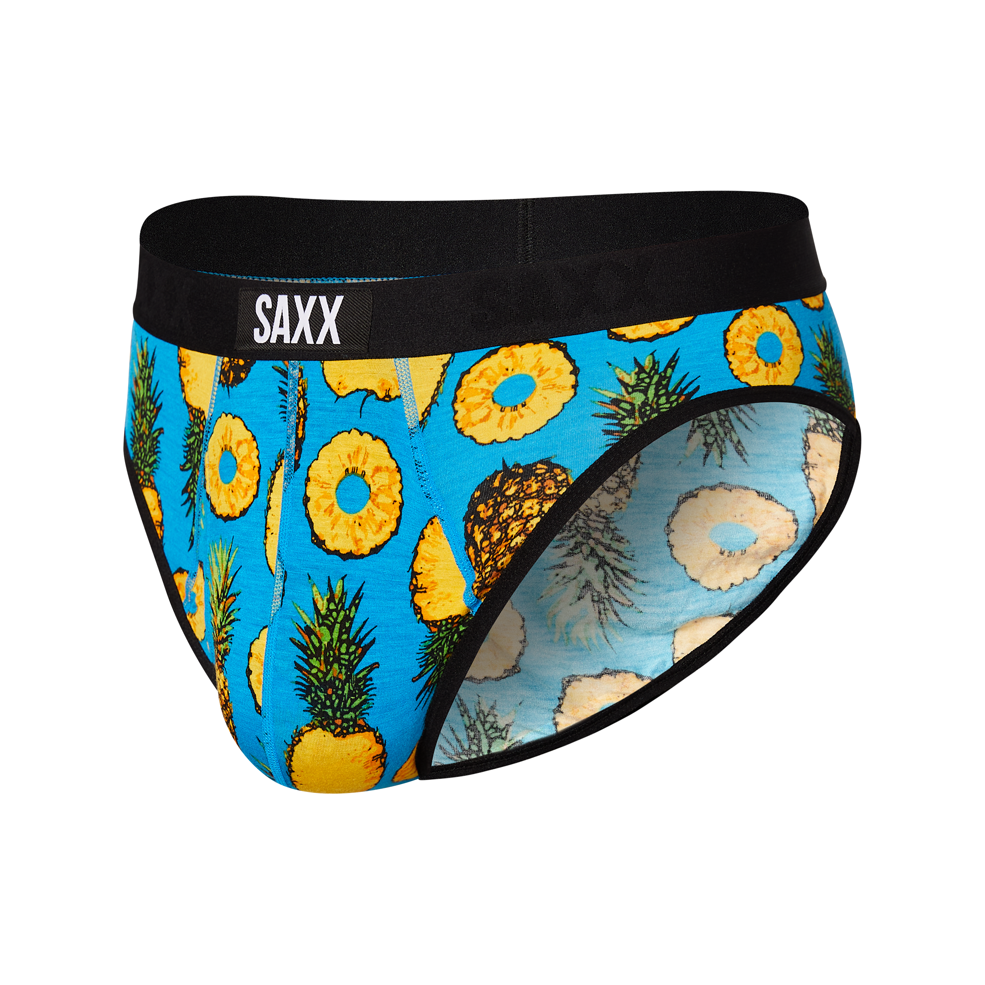 Saxx Ultra Super Soft 1 Pack Briefs - Polka Pineapple Blue