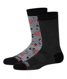 Saxx Whole Pakage Crew 2 Pack Socks - Black Hthr /Fa La Mingo