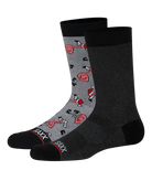 Saxx Whole Pakage Crew 2 Pack Socks - Black Hthr /Fa La Mingo