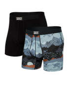 Saxx Ultra Super Soft 2 Pack Boxer Briefs - Peak Winter / Black