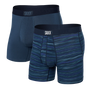 Saxx Underwear Vibe Supersoft 2 Pack Boxer Briefs - Surge Space Dye / Navy