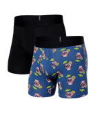 Saxx DROPTEMP™ Cooling Cotton 2 Pack Boxer Briefs - Drunken Skulls / Black