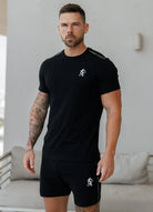 Gym King Taped Jersey Tee - Black