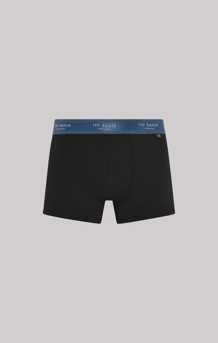 Ted Baker 3 Pack Cotton Stretch Trunks - Black (Radicchio/Black/ Real Teal)