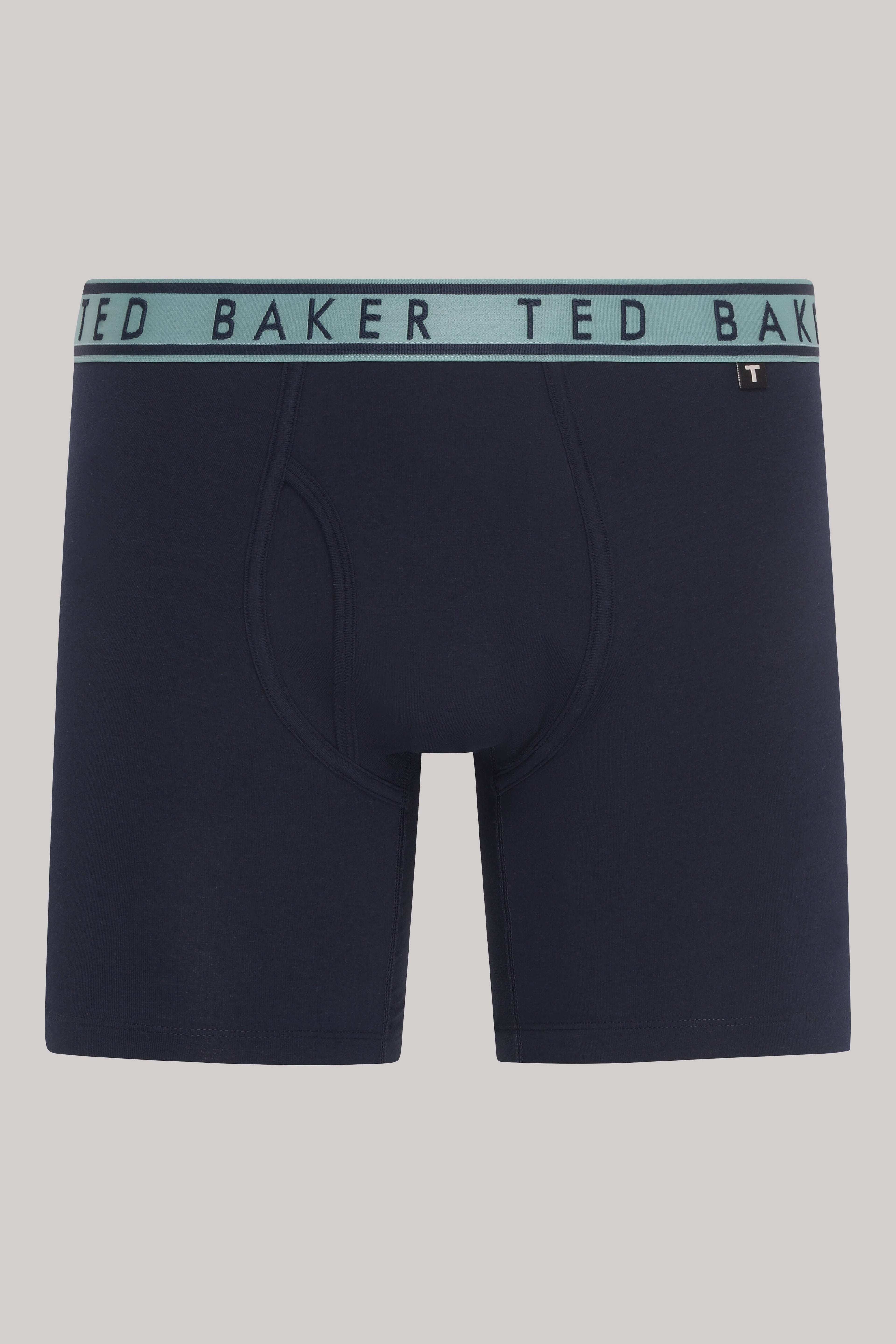 Ted Baker 3 Pack Cotton Stretch Boxer Briefs - Black / Multi Blue