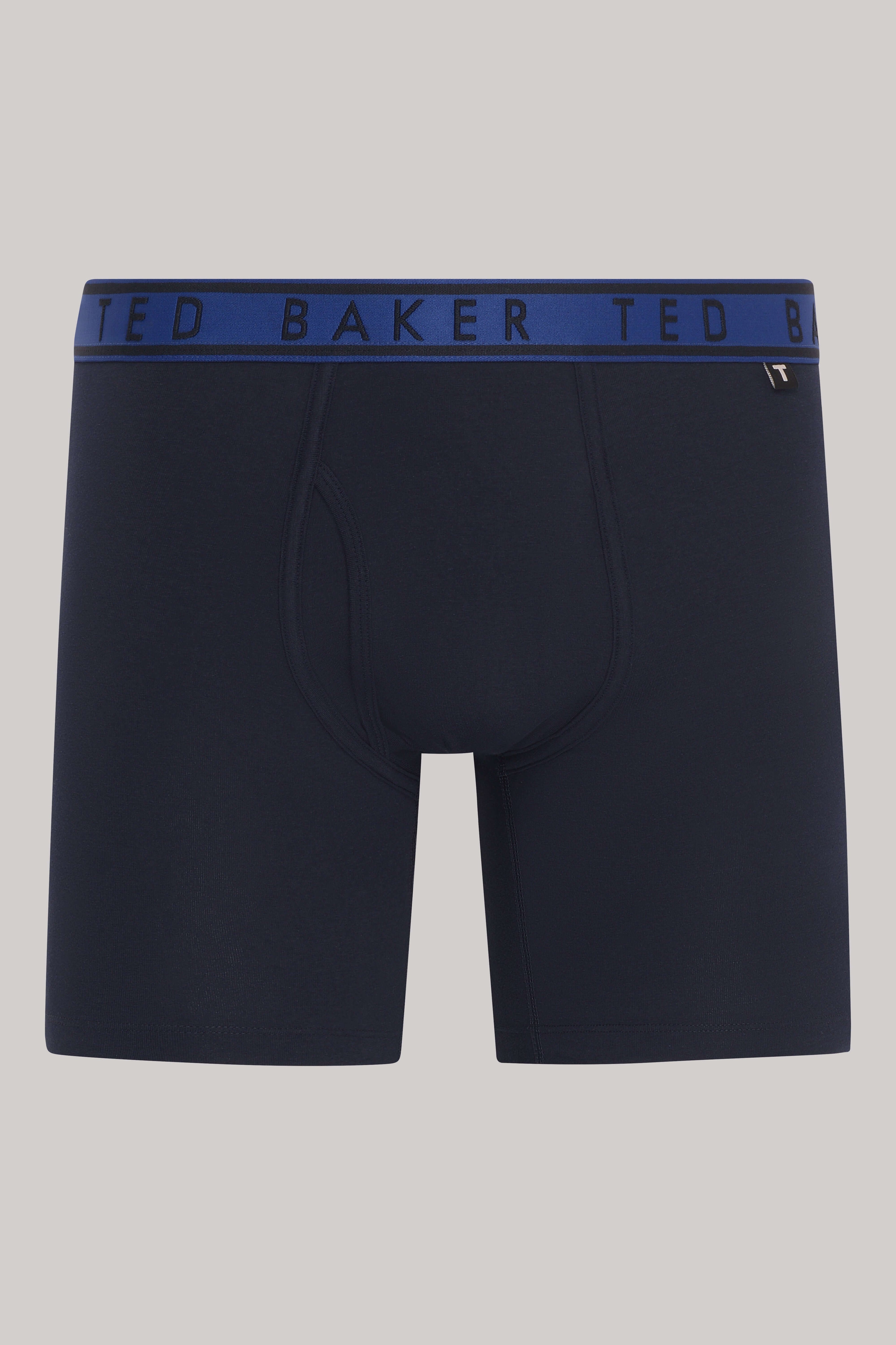 Ted Baker 3 Pack Cotton Stretch Boxer Briefs - Black / Multi Blue