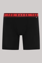 Ted Baker 3 Pack Cotton Stretch Boxer Briefs - Black with Red/Black/Blue waistbands