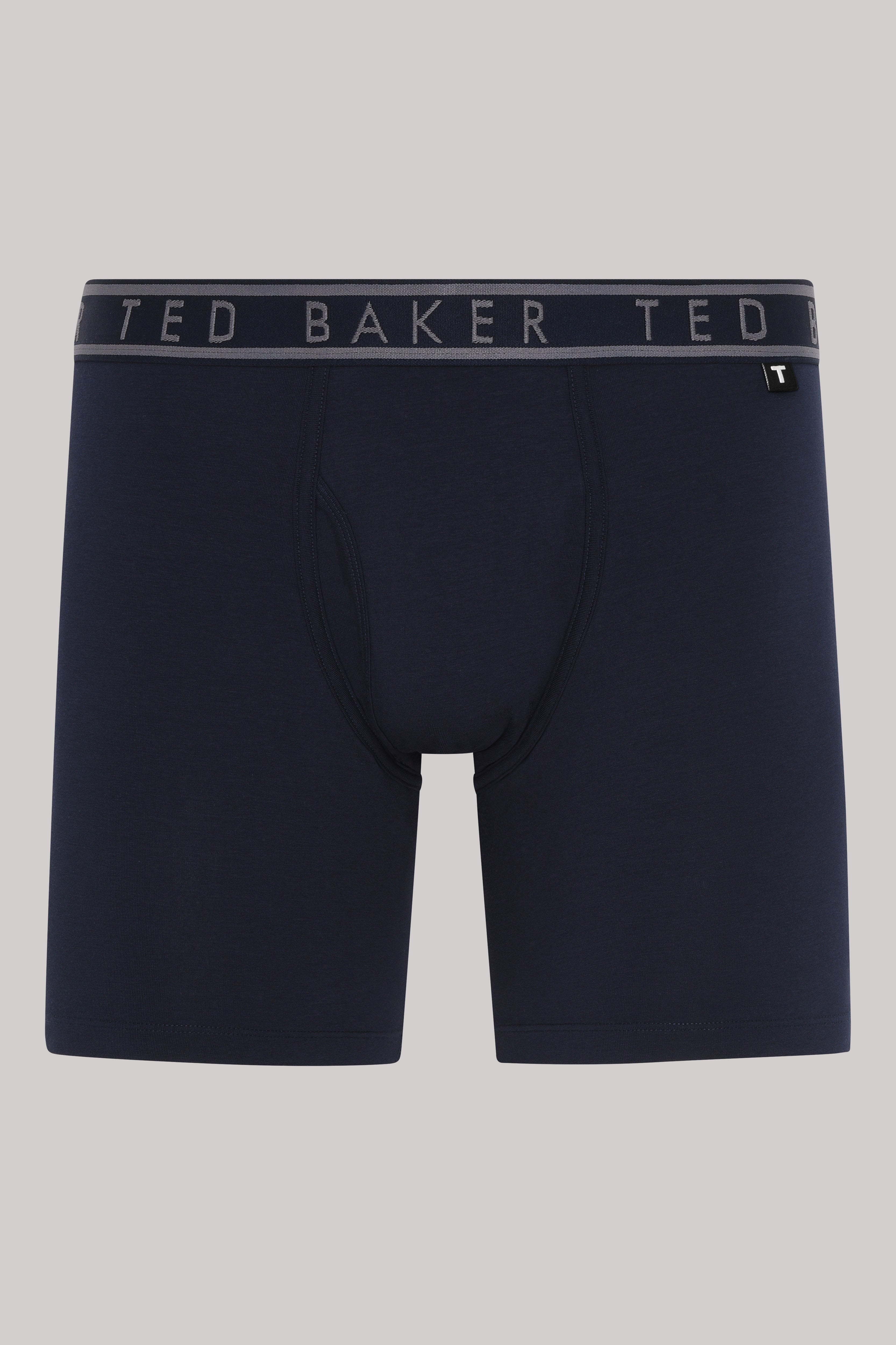 Ted Baker 3 Pack Cotton Stretch Boxer Briefs - Black with Red/Black/Blue waistbands