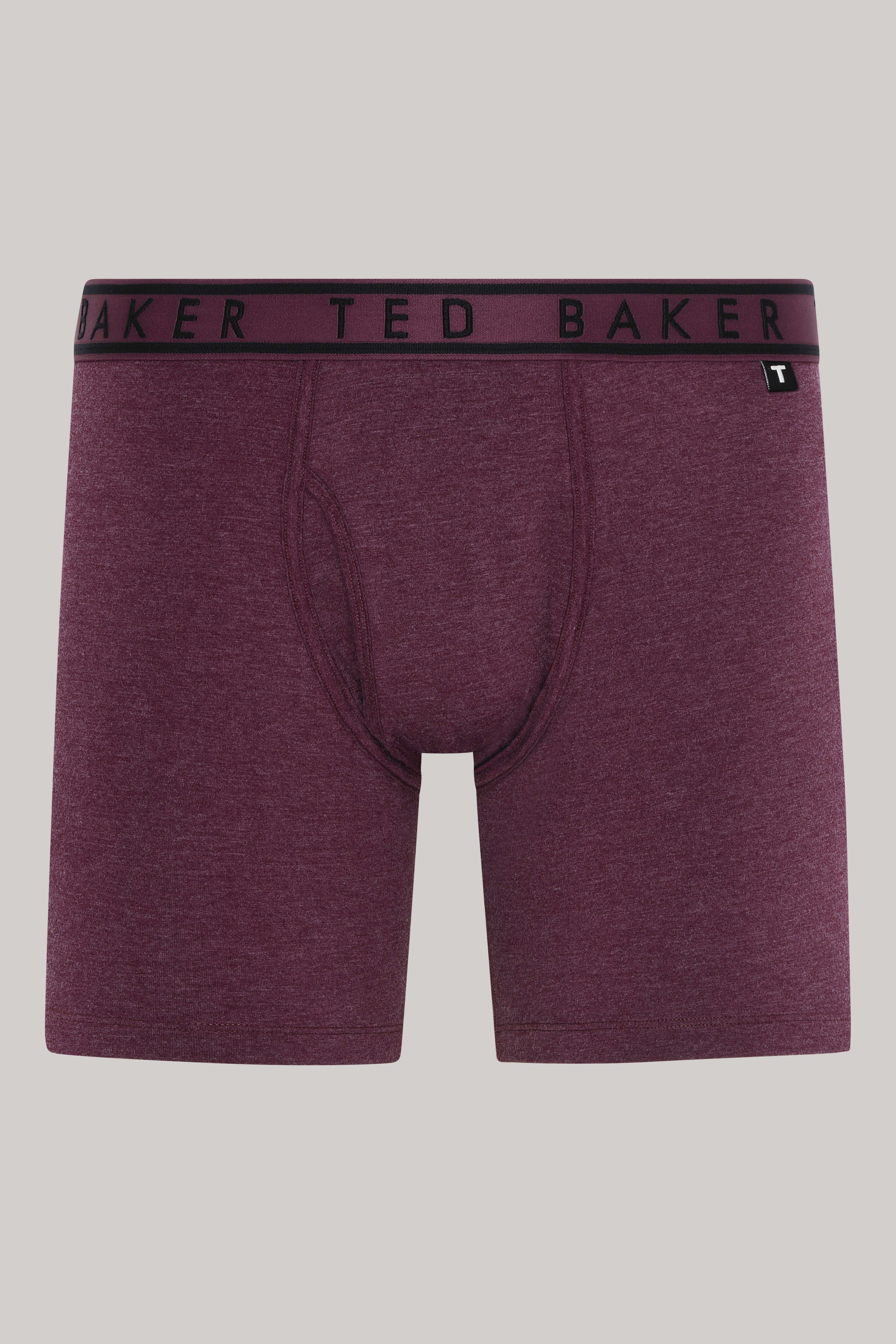 Ted Baker 3 Pack Cotton Stretch Boxer Briefs - Red/Plum/Black