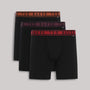 Ted Baker 3 Pack Cotton Stretch Boxer Briefs  - Black/Multi Waistbands