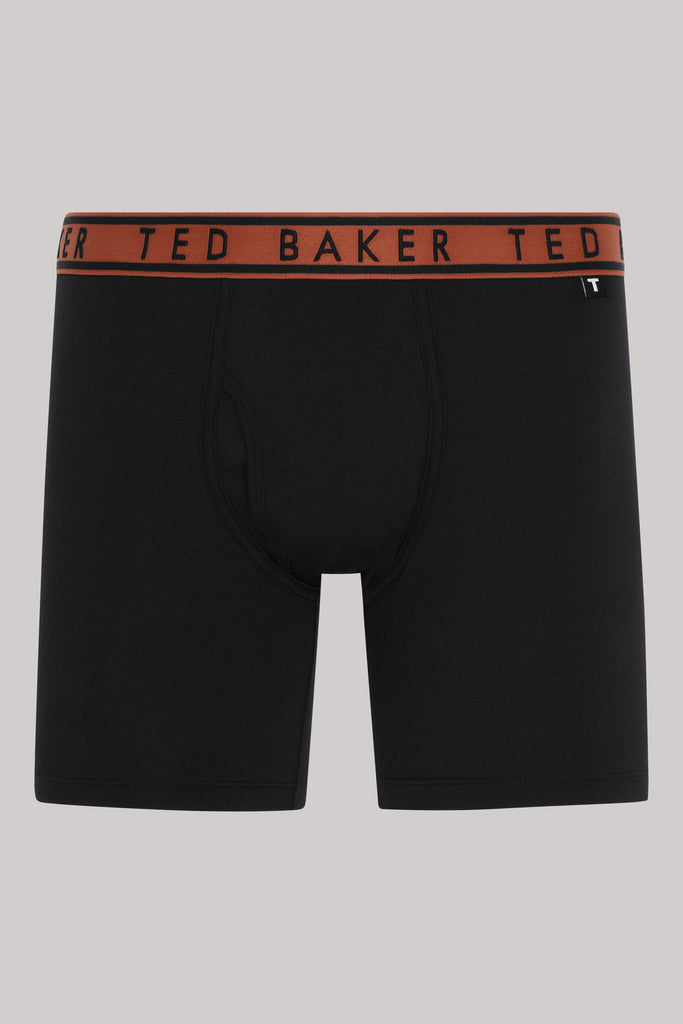 Ted Baker 3 Pack Cotton Stretch Boxer Briefs - Black/Multi Waistbands