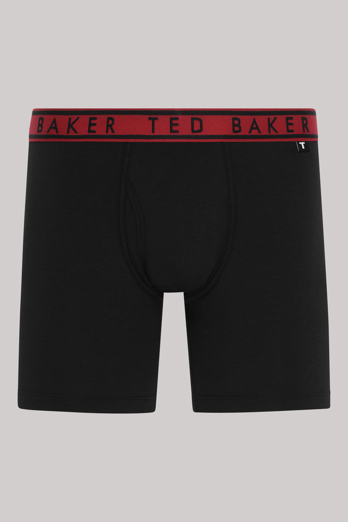 Ted Baker 3 Pack Cotton Stretch Boxer Briefs - Black/Multi Waistbands