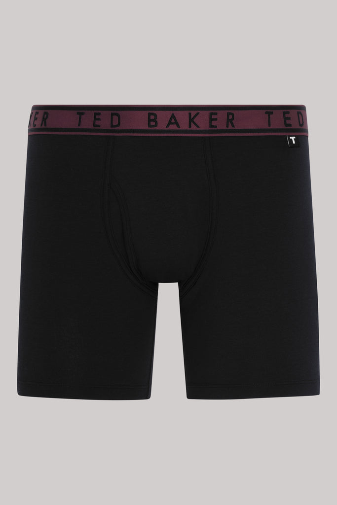 Ted Baker 3 Pack Cotton Stretch Boxer Briefs - Black/Multi Waistbands