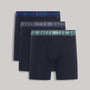 Ted Baker 3 Pack Cotton Stretch Boxer Briefs  - Black / Multi Blue