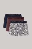 Ted Baker 3 Pack Trunks - Navy/Radicchio/Foral